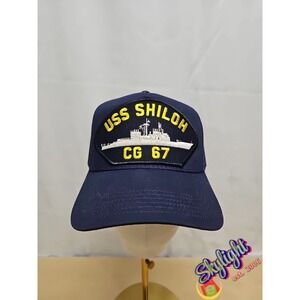 OTTO Vintage USS Shiloh Navy Hat CG-67 Embroidered Patch Baseball Cap